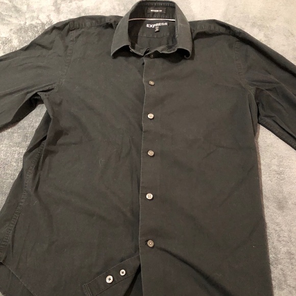 {x2 HP🎉} Men’s * Express Black Long sleeve Button Down - Picture 2 of 7